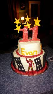 Iron man birthday cake